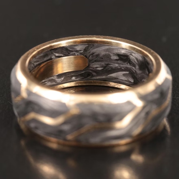 David Yurman 18K Forged Carbon Band - Picture 5 of 7